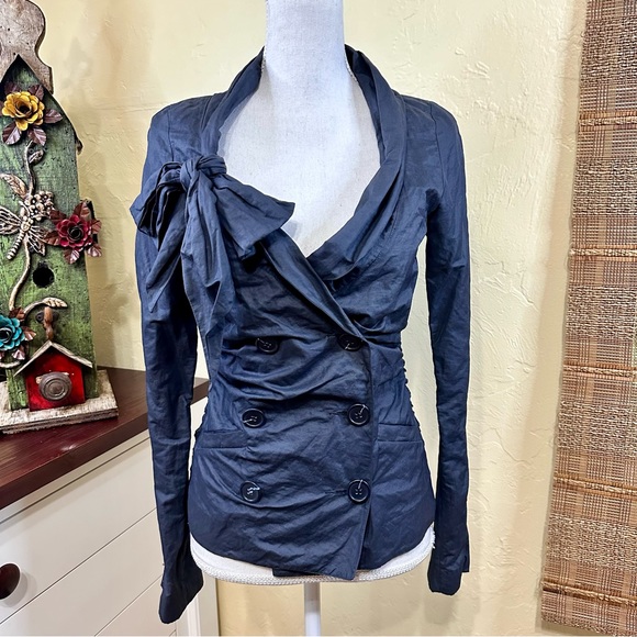 Arden B Navy Blue Blouse - Picture 2 of 5